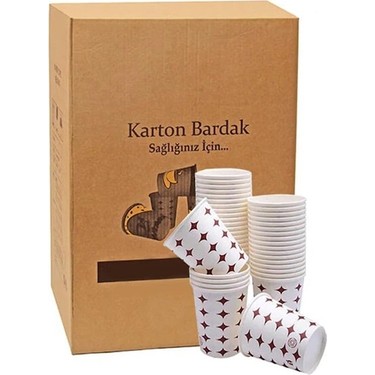 Karton Bardak Yıldız Desen 7 oz 3000'li